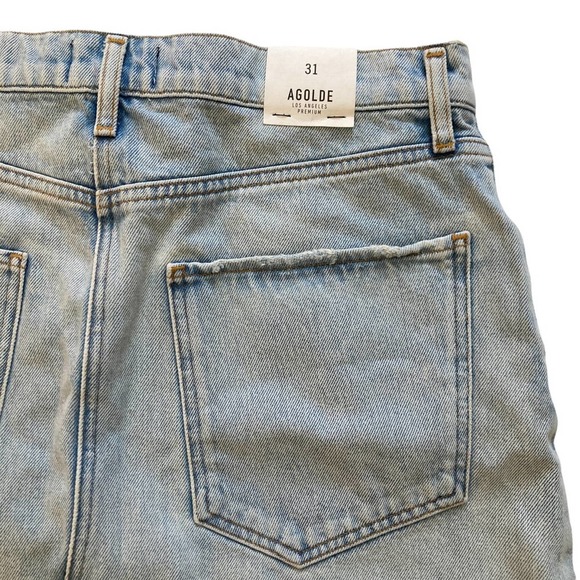 NWT AGOLDE Quinn Blue Denim Jean Skirt - Picture 8 of 10